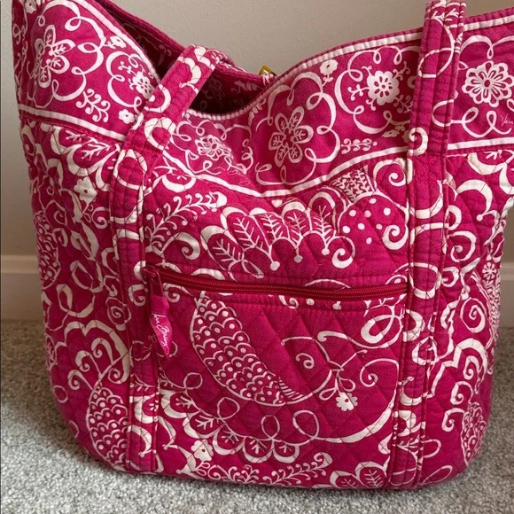 Vera Bradley Pink Twirly Bird Tote Bag - Picture 2 of 7